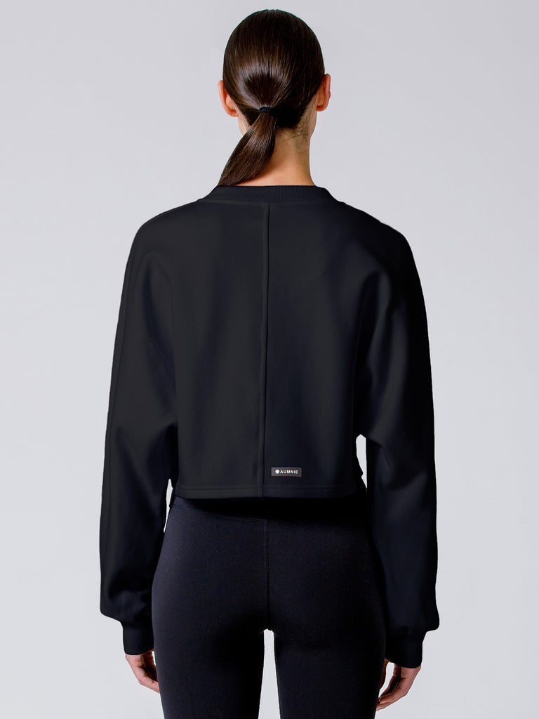 LOTUS LAYER SWEATSHIRT, BLACK