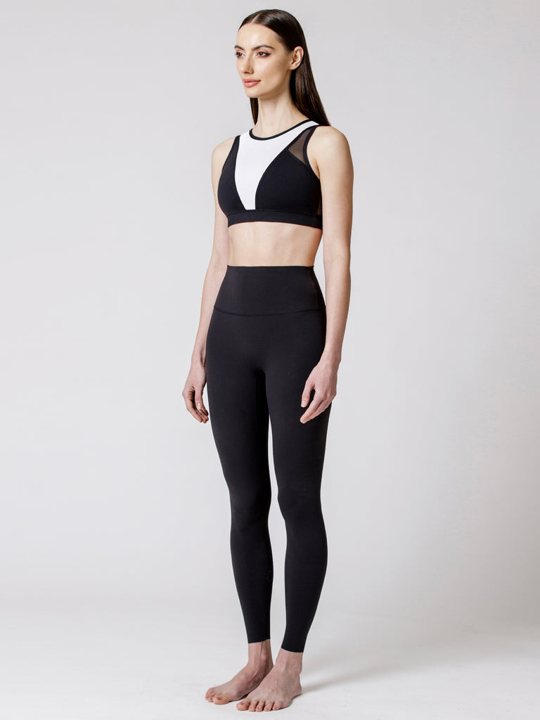VICTORIA BRA, WHITE/BLACK MESH