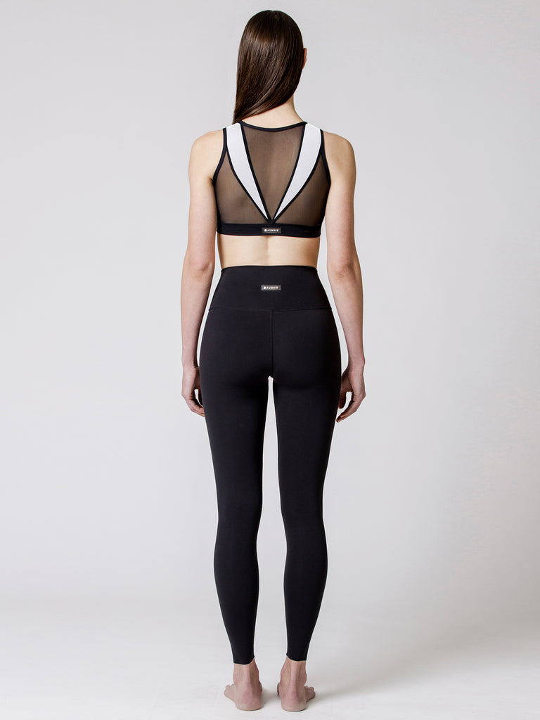 VICTORIA BRA, WHITE/BLACK MESH