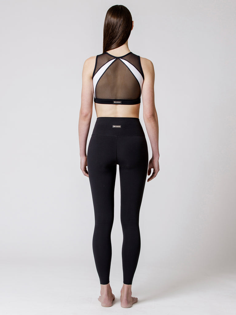 ART BRA, BLACK/WHITE/BLACK MESH