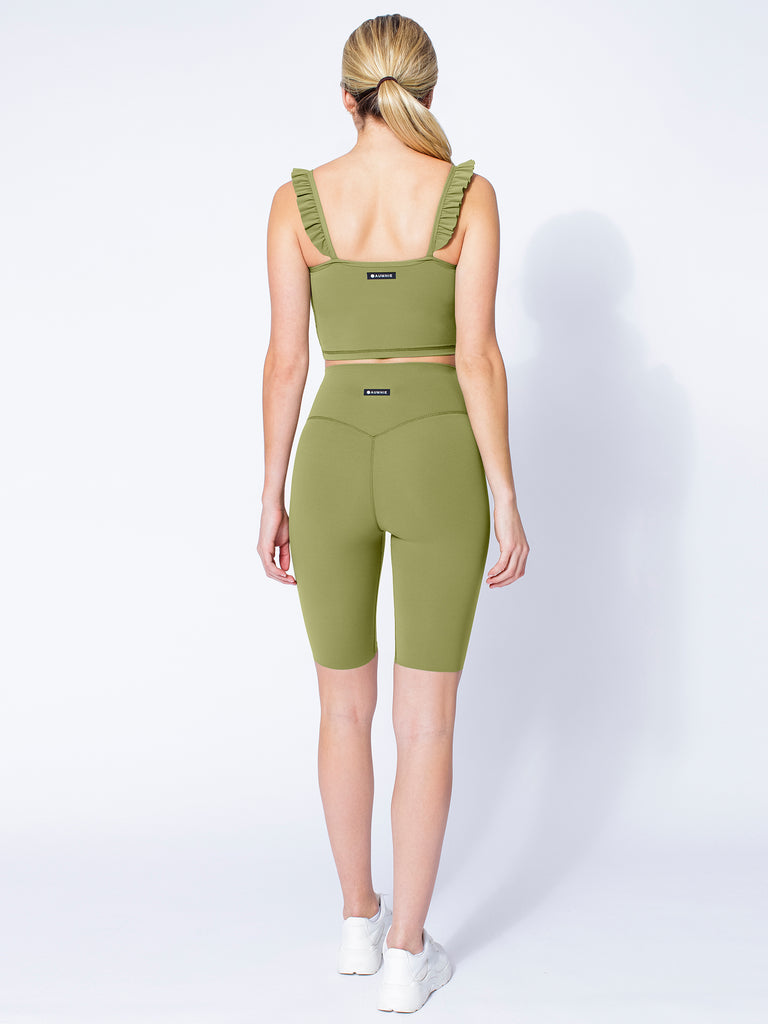 RUFFLED SIMPLICITY TANK, MUSTARD