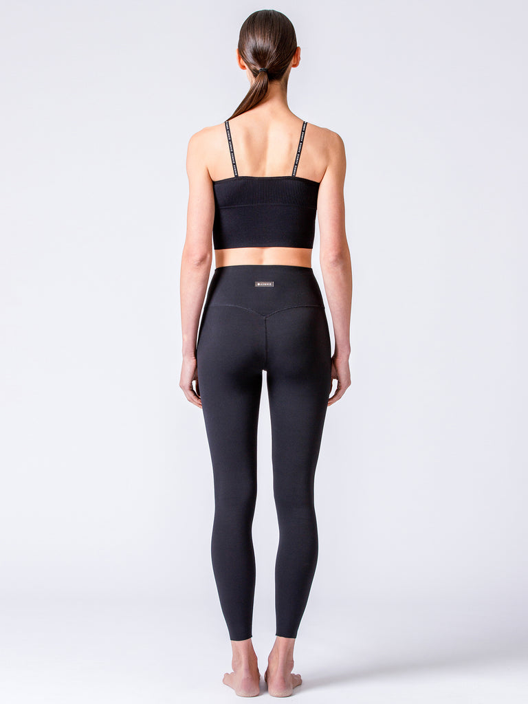 LOGO RIBBED TANK, BLACK