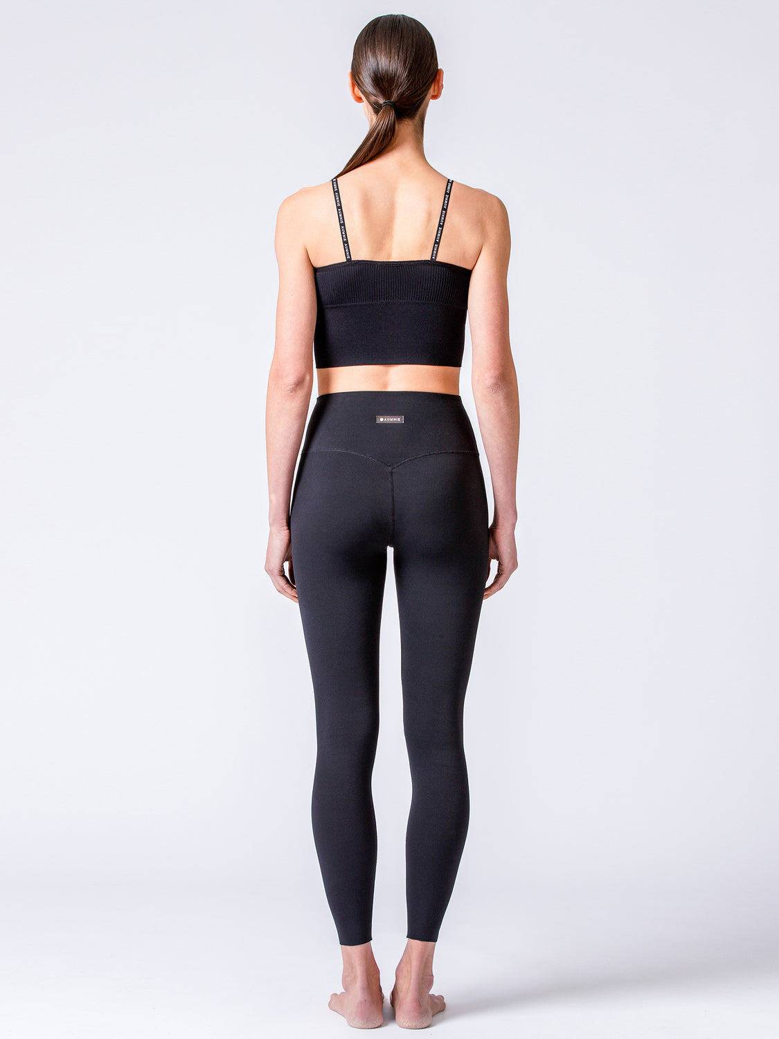 LOGO RIBBED TANK, BLACK