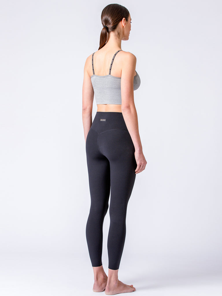 LOGO RIBBED TANK, LIGHT GRAY