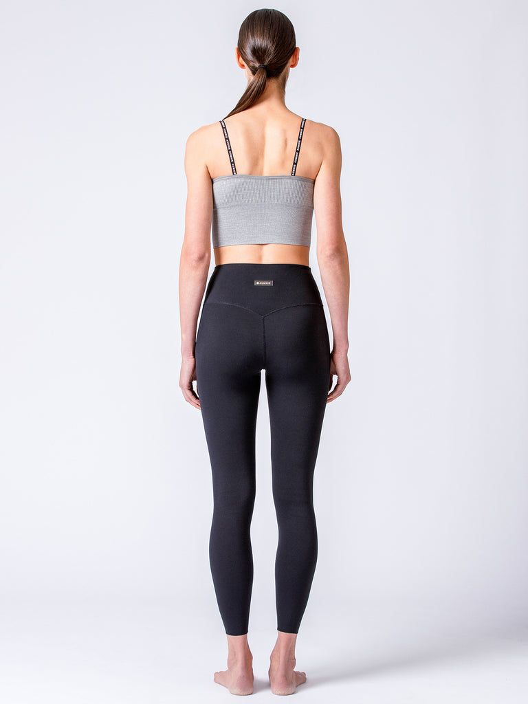 LOGO RIBBED TANK, LIGHT GRAY
