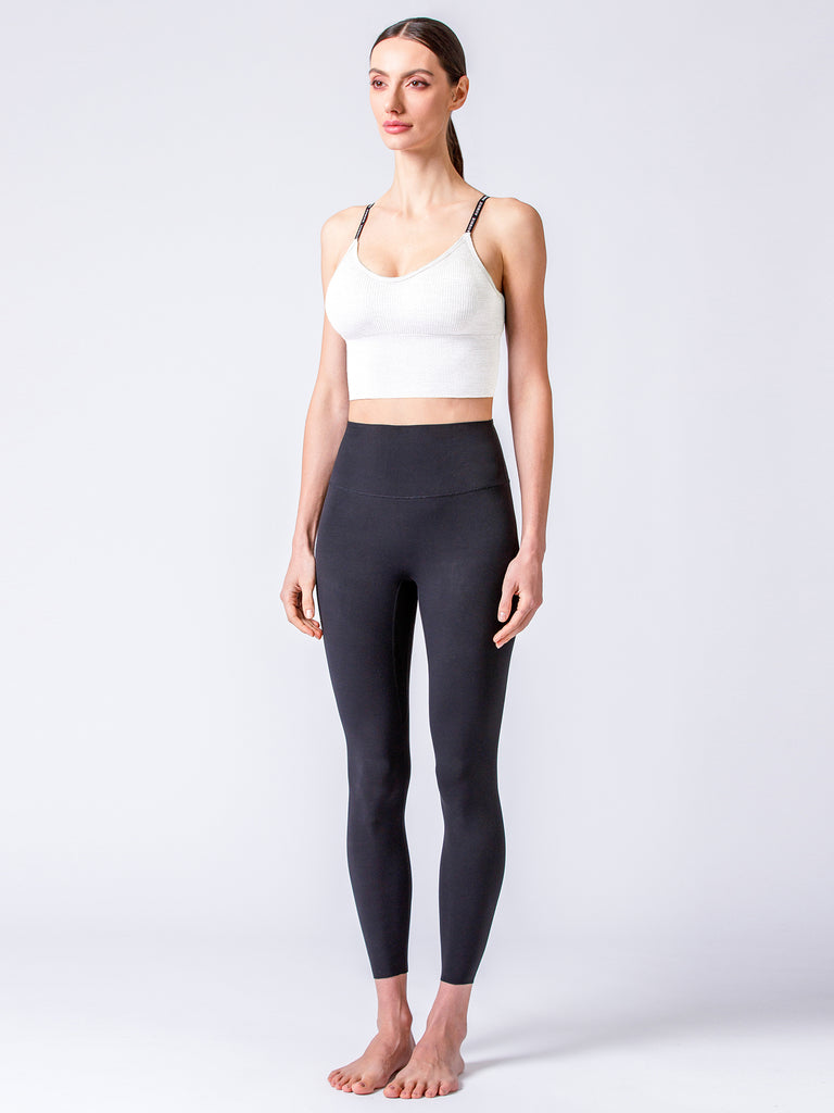 LOGO RIBBED TANK, WHITE