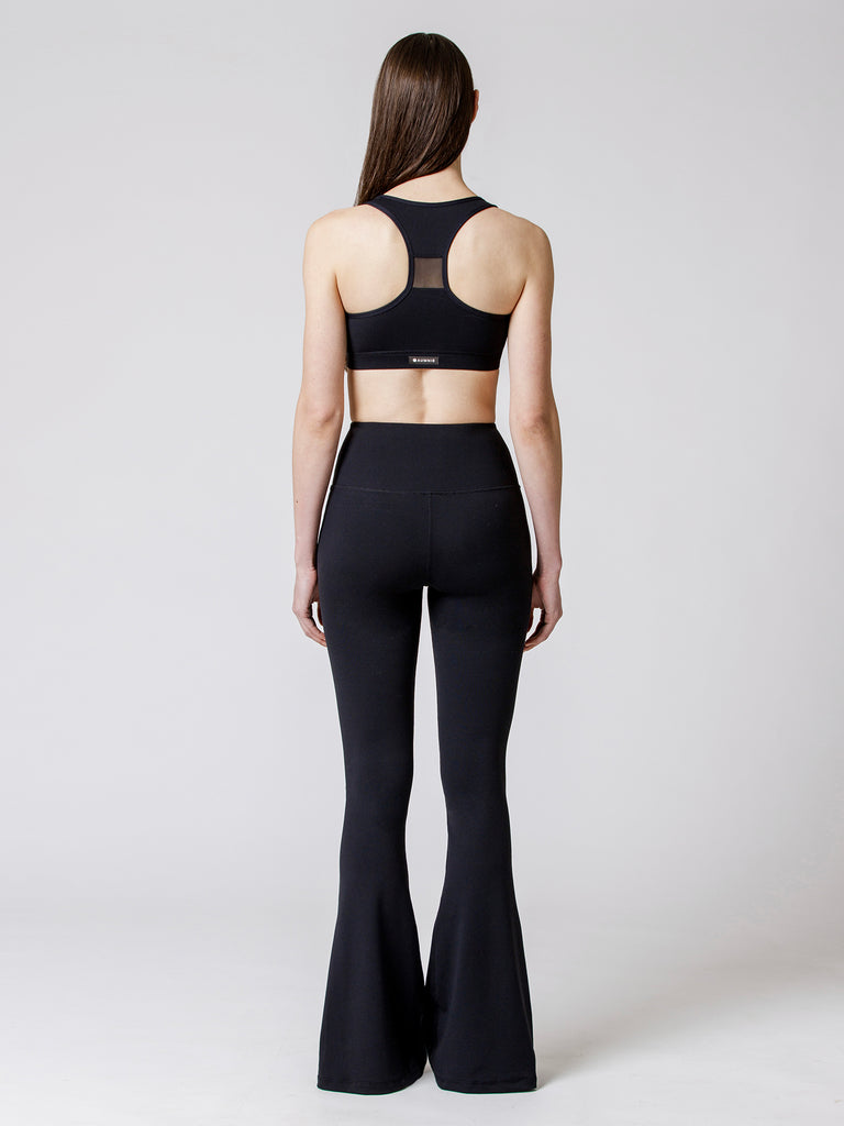 ABSTRACT BRA, BLACK/BLACK MESH