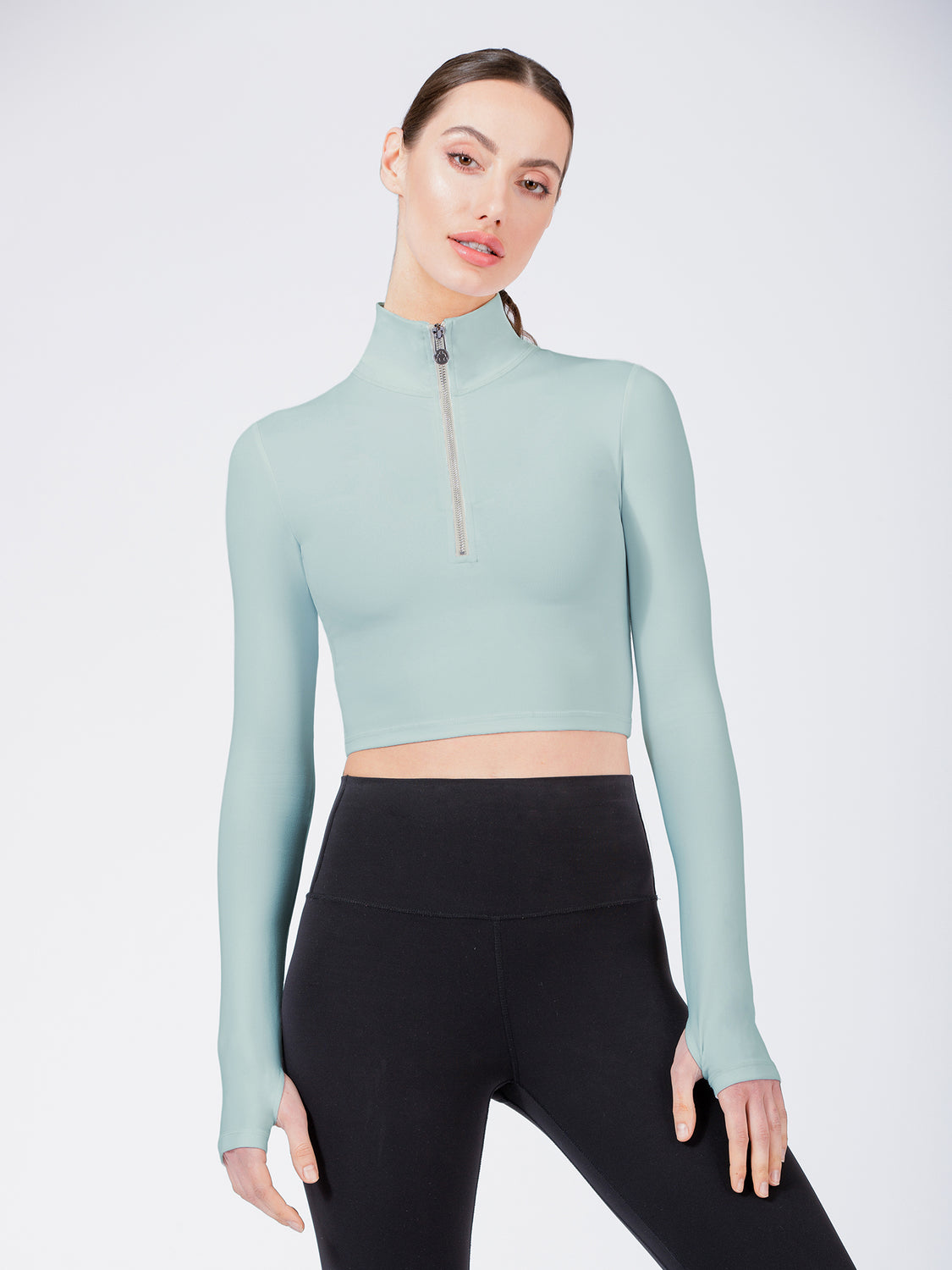 ATHLETICS HALF ZIPPER TOP, OASIS