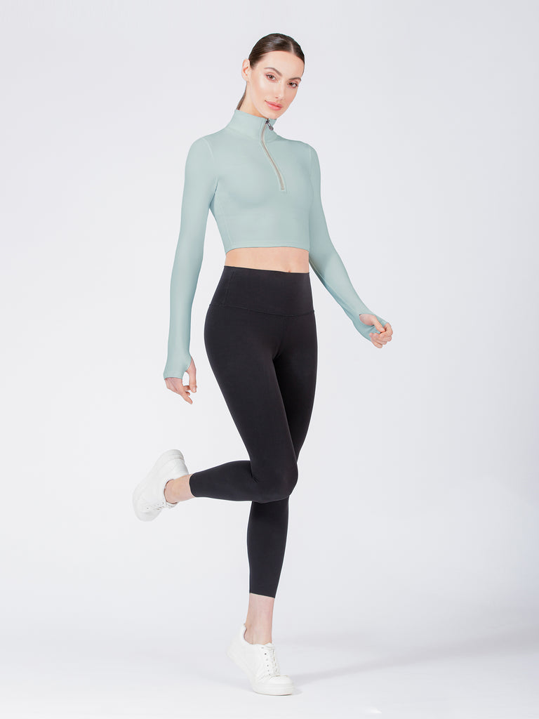 ATHLETICS HALF ZIPPER TOP, OASIS