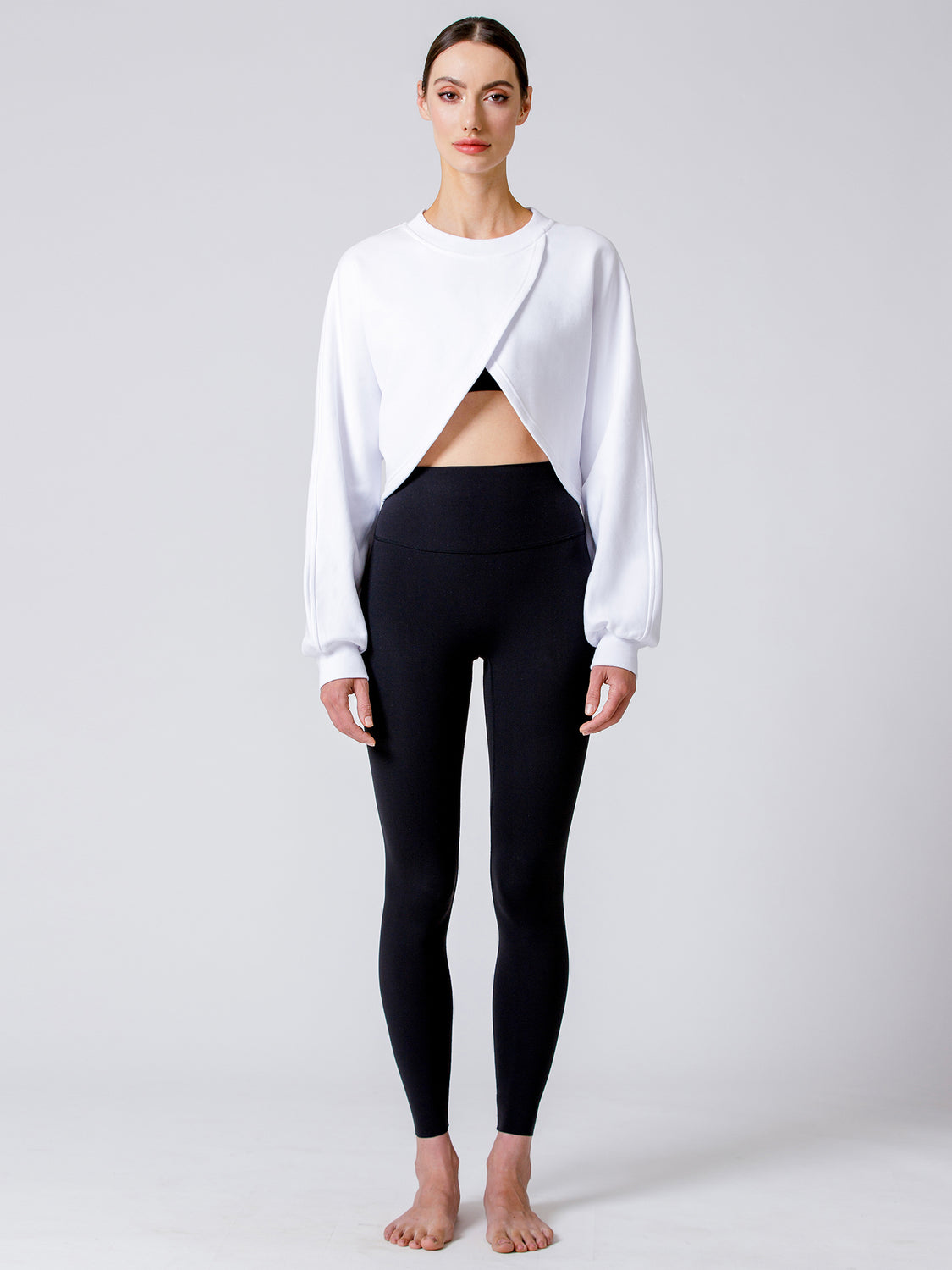 LOTUS LAYER SWEATSHIRT, WHITE