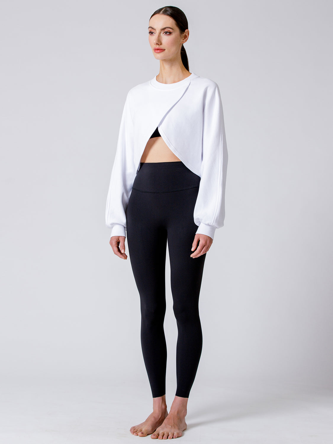 LOTUS LAYER SWEATSHIRT, WHITE