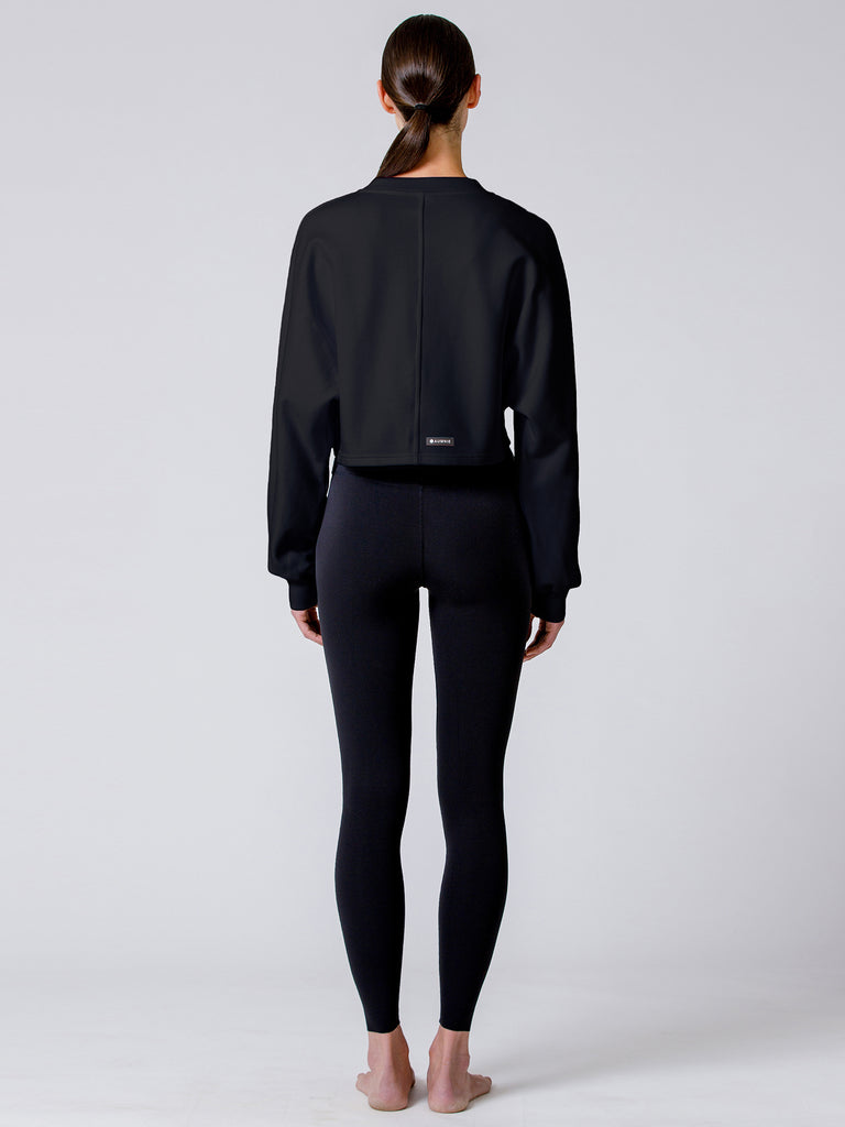 LOTUS LAYER SWEATSHIRT, BLACK