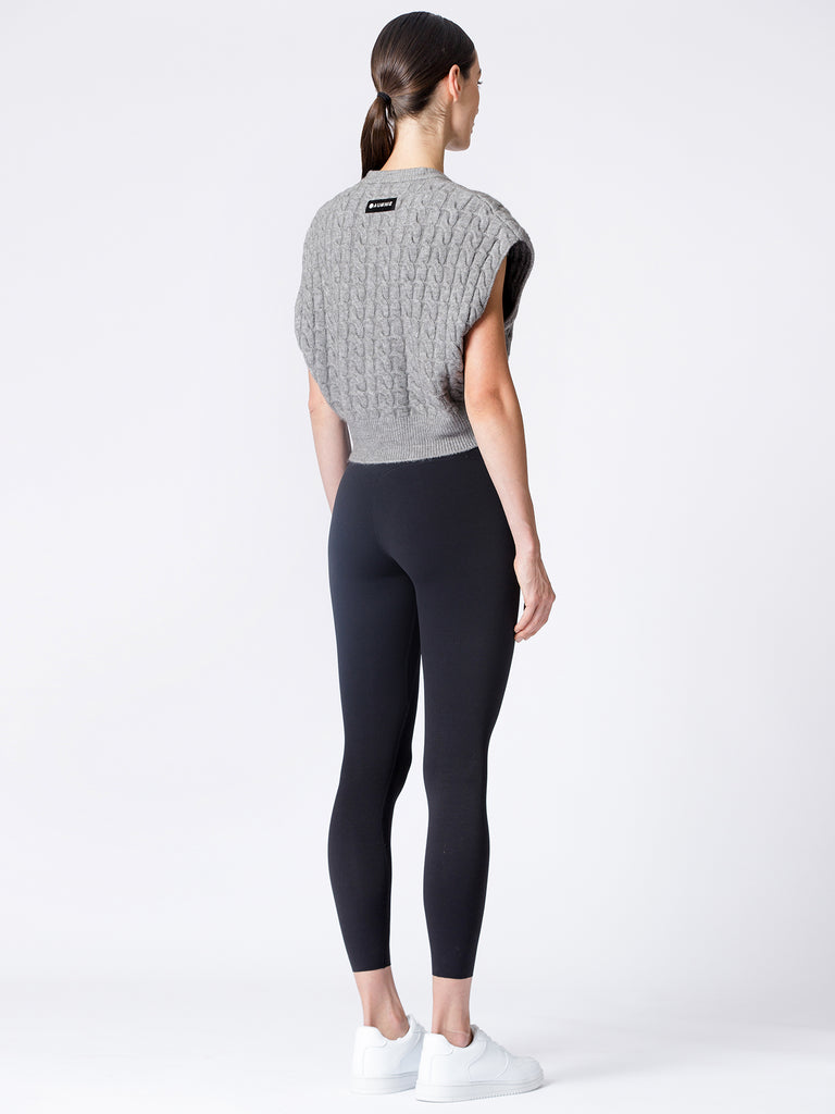 COZY LAYER KNIT VEST, WARM GREY