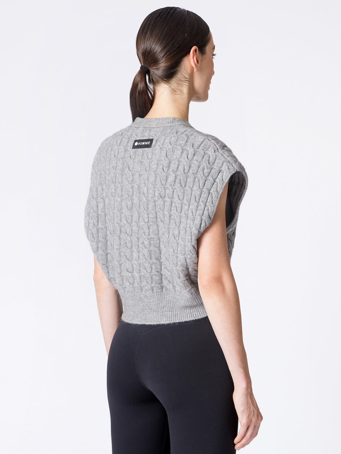 COZY LAYER KNIT VEST, WARM GREY