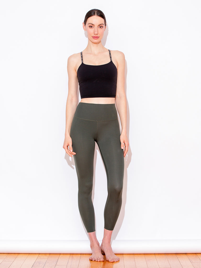 NUDE SHAPE CROPS, DARK GREEN