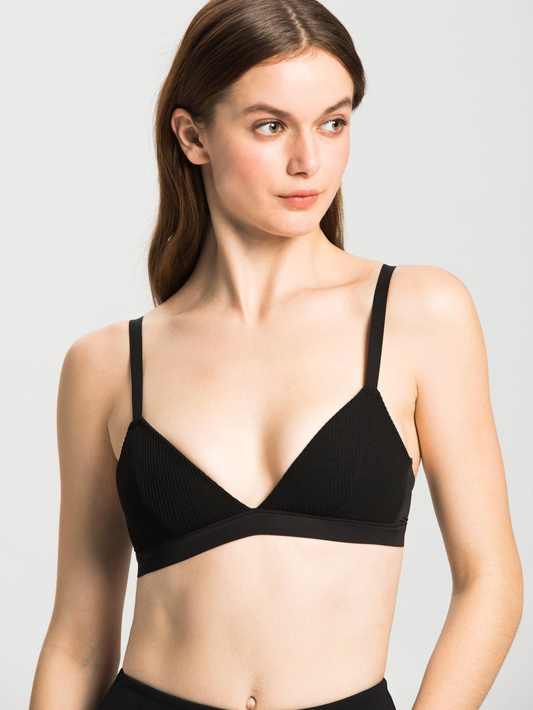 CLASSIC RIBBED BRA, BLACK