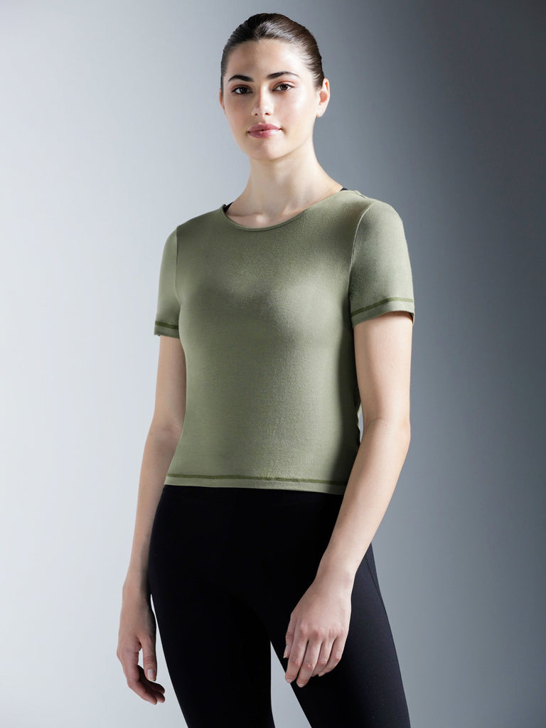 TWIST TEE, SAGE