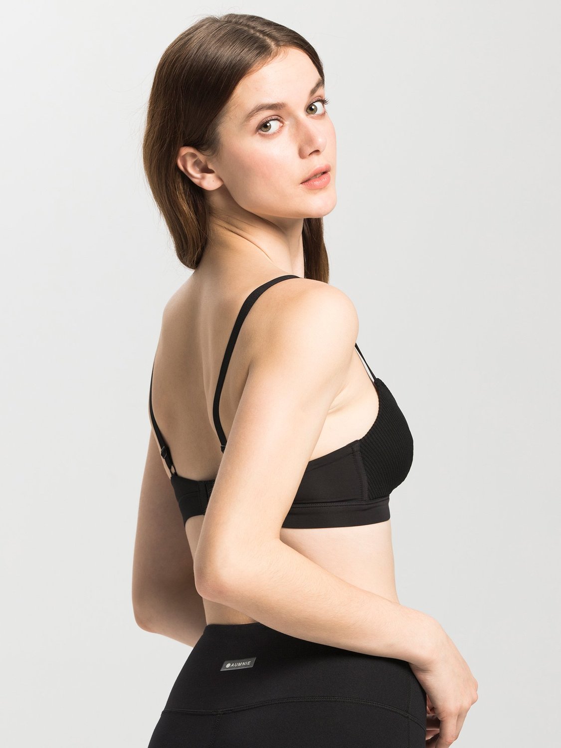 CLASSIC RIBBED BRA, BLACK