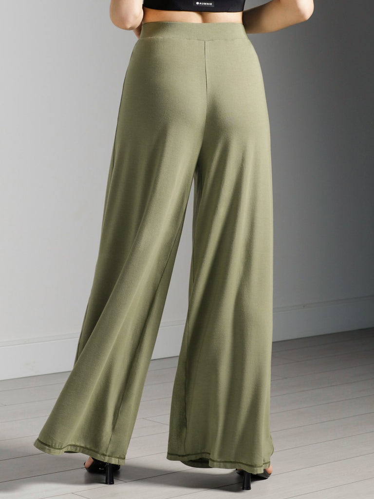 SOFT WIDE LEG PANTS, SAGE