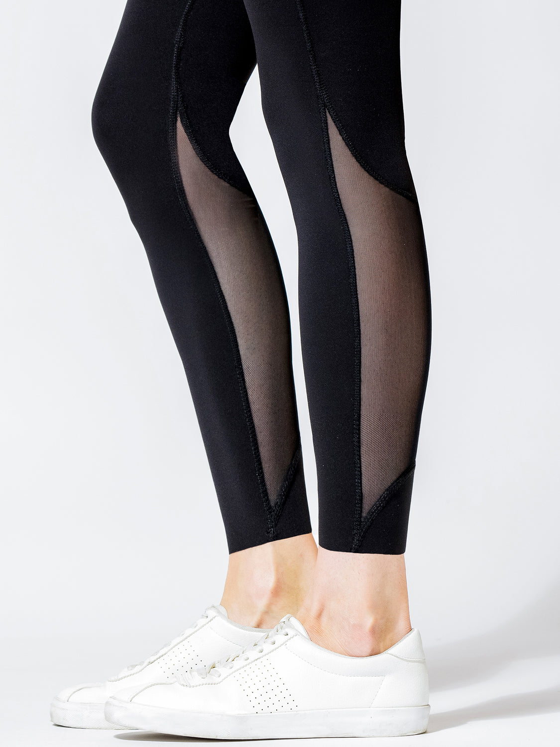 CLARITY MESH ANKLE CROPS, BLACK/BLACK MESH