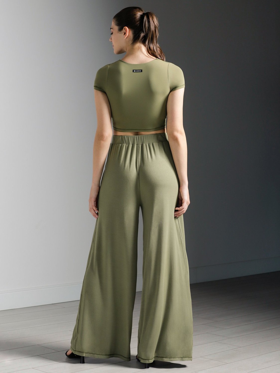 SOFT WIDE LEG PANTS, SAGE