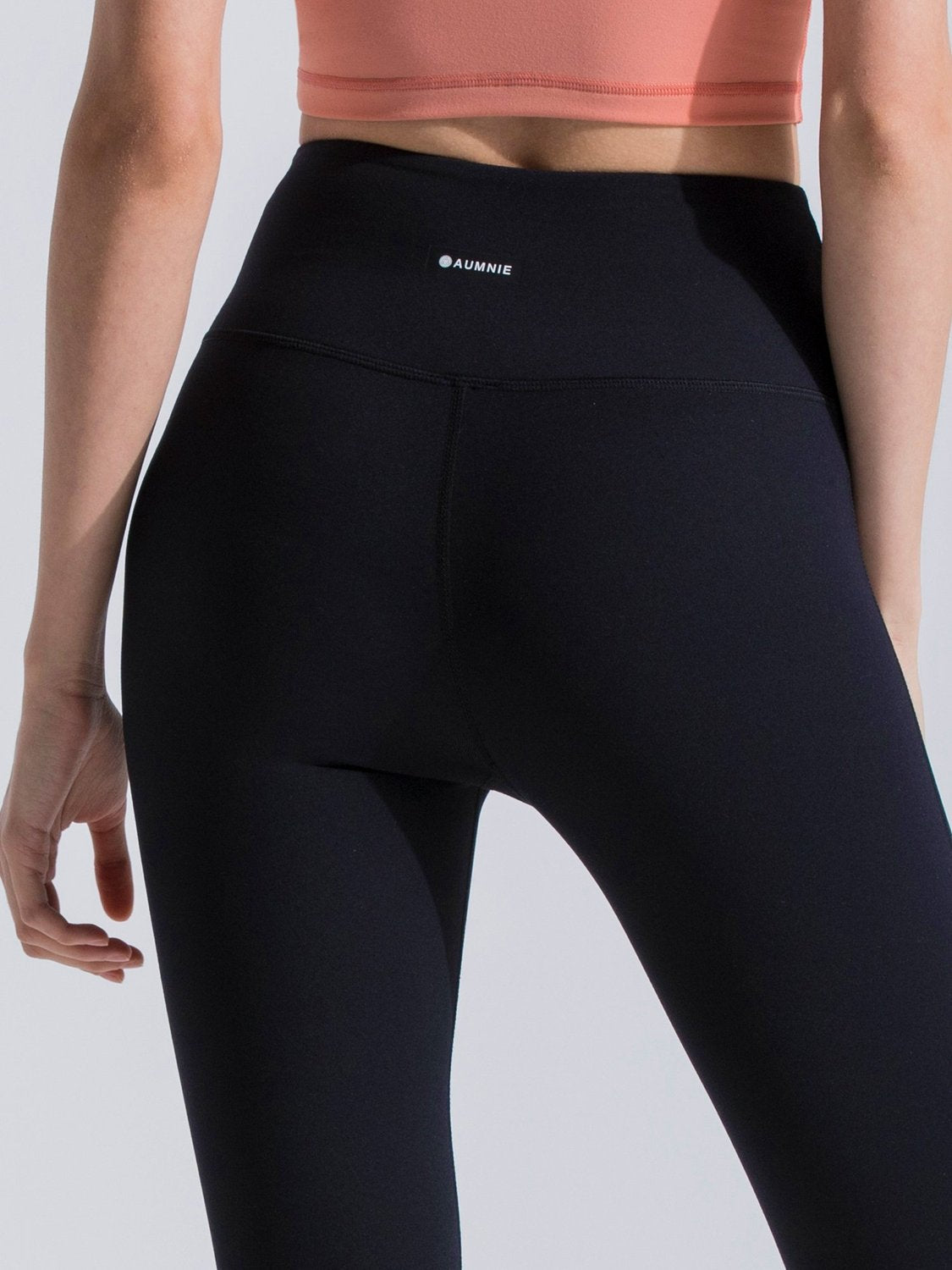 HIGH WAIST ANKLE CROPS, BLACK