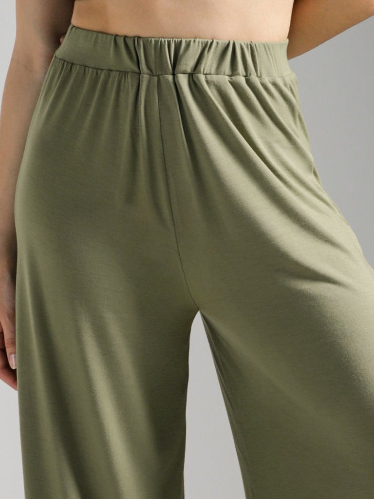 SOFT WIDE LEG PANTS, SAGE