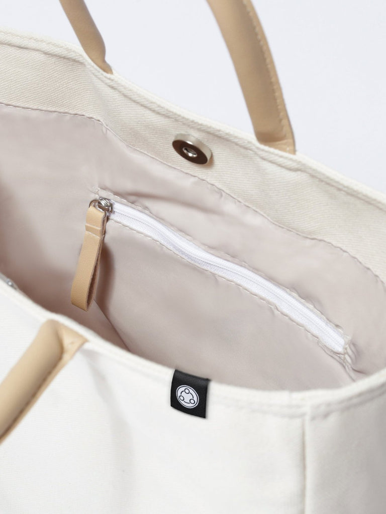 CANVAS TOTE, BEIGE
