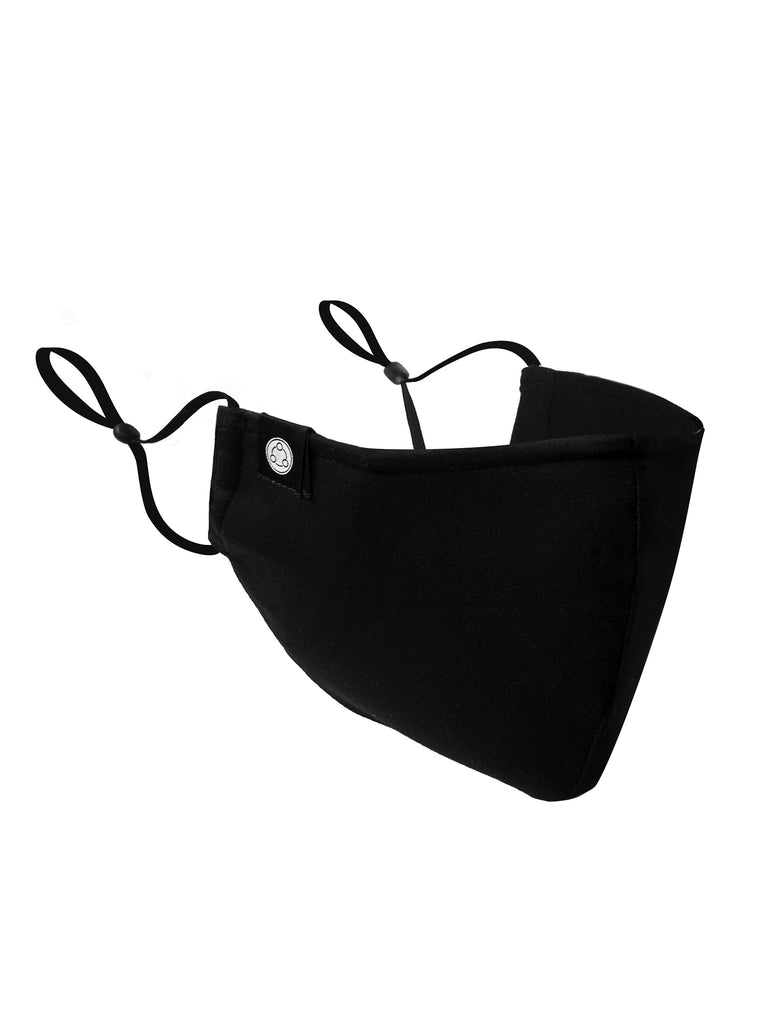 PROTECTIVE CLOTH FACE COVERING 3 PC SET, BLACK