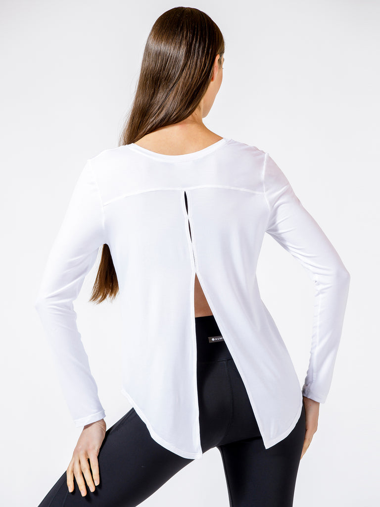 BACK TIE EVERYDAY TEE, WHITE