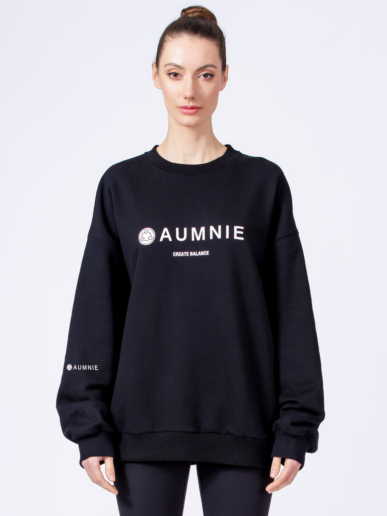 AUMNIE OVERSIZED SWEATSHIRT, BLACK