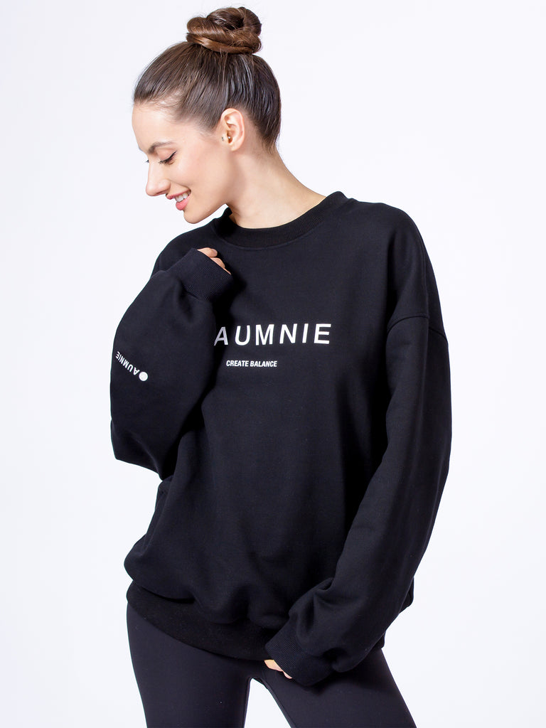 AUMNIE OVERSIZED SWEATSHIRT, BLACK