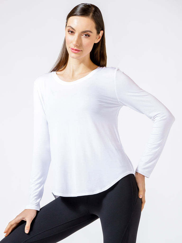 BACK TIE EVERYDAY TEE, WHITE