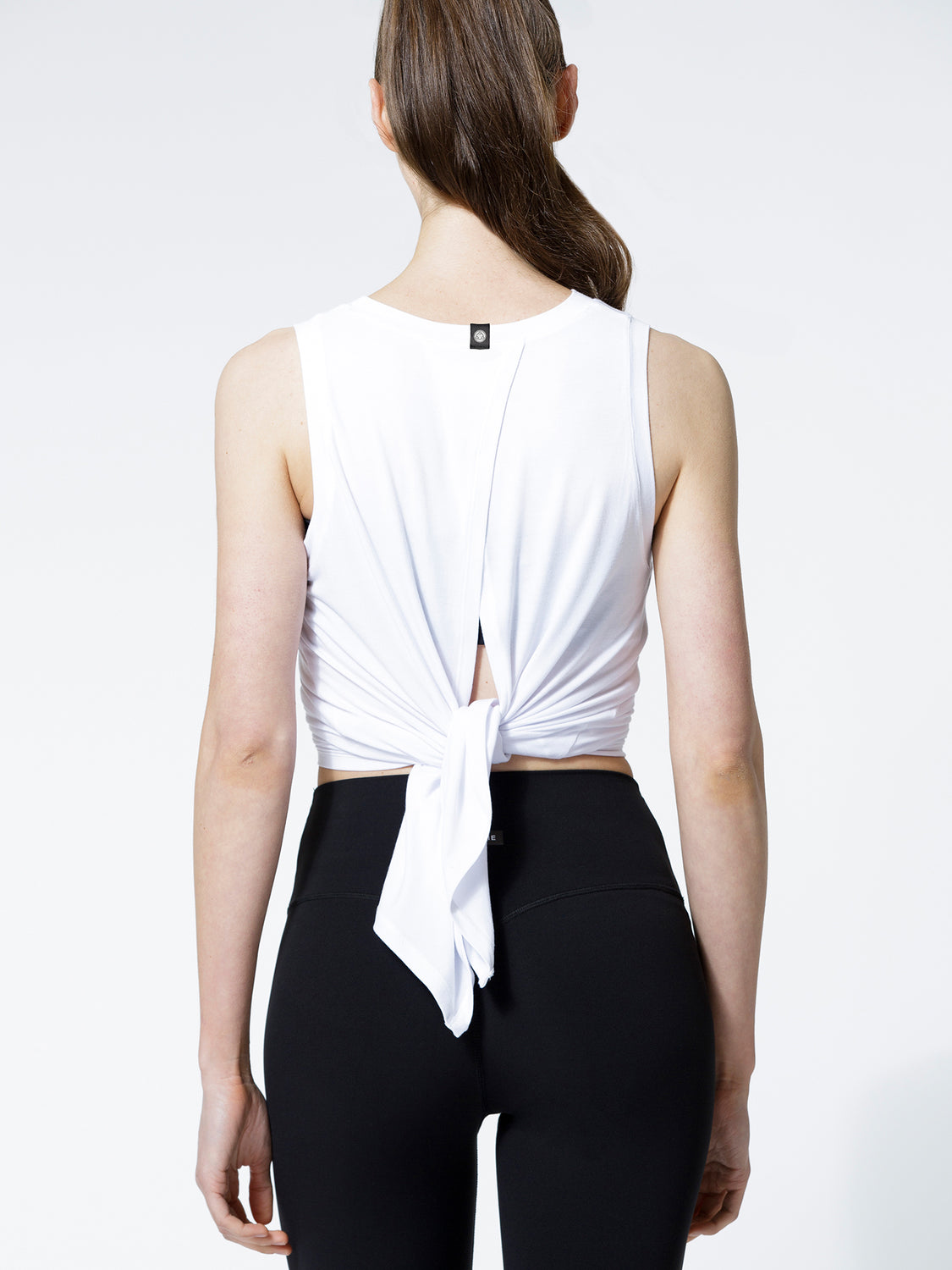 TIE BACK TRAINING TANK, WHITE