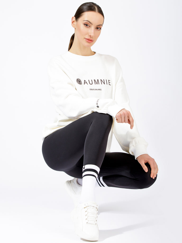 AUMNIE OVERSIZED SWEATSHIRT, WHITE