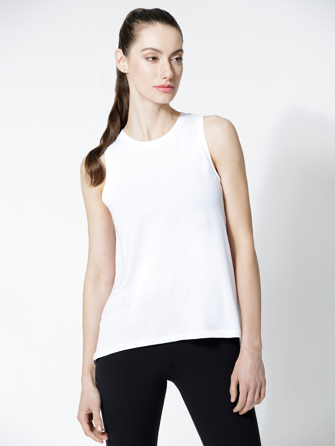 TIE BACK TRAINING TANK, WHITE