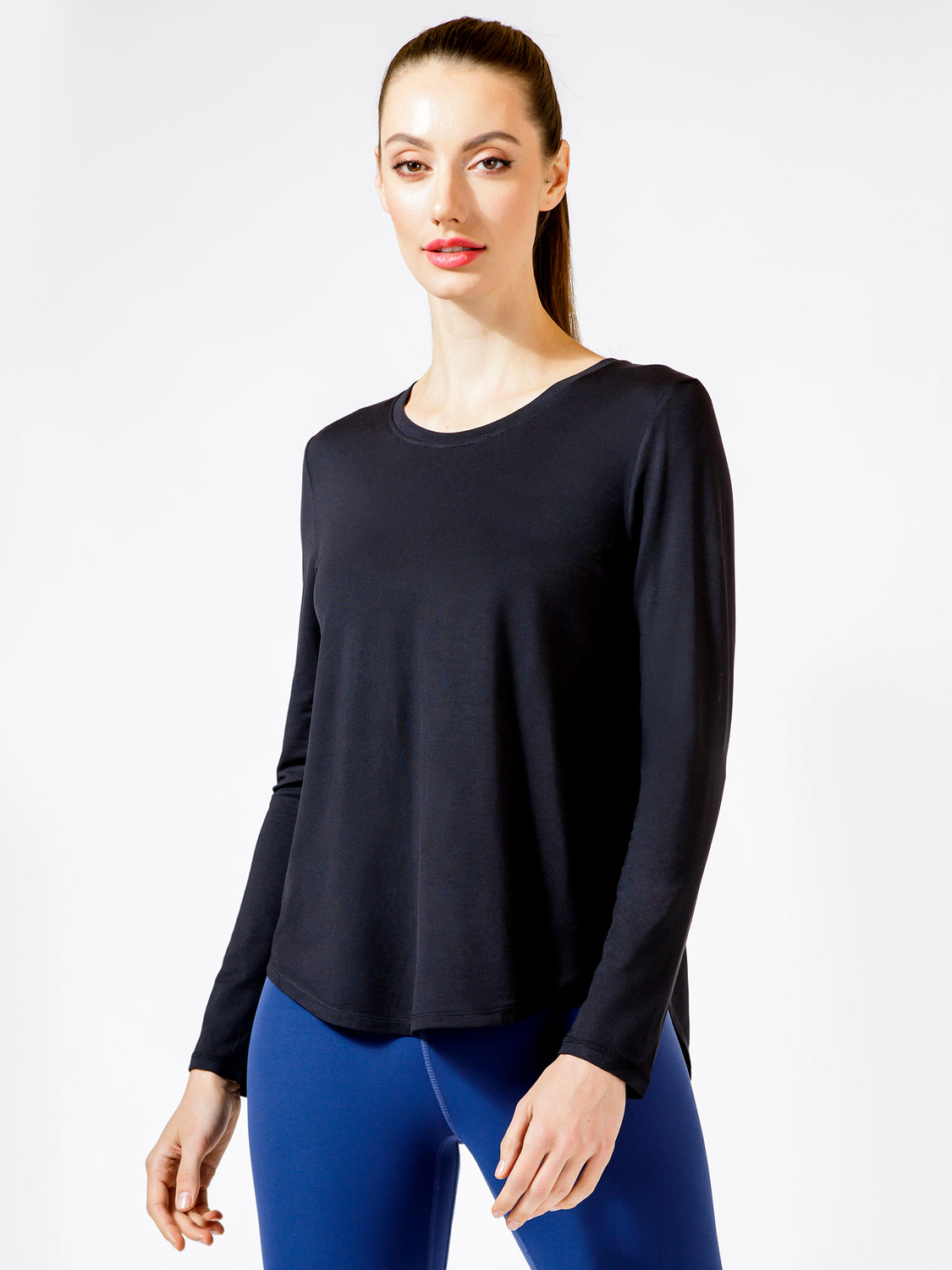 BACK TIE EVERYDAY TEE, BLACK