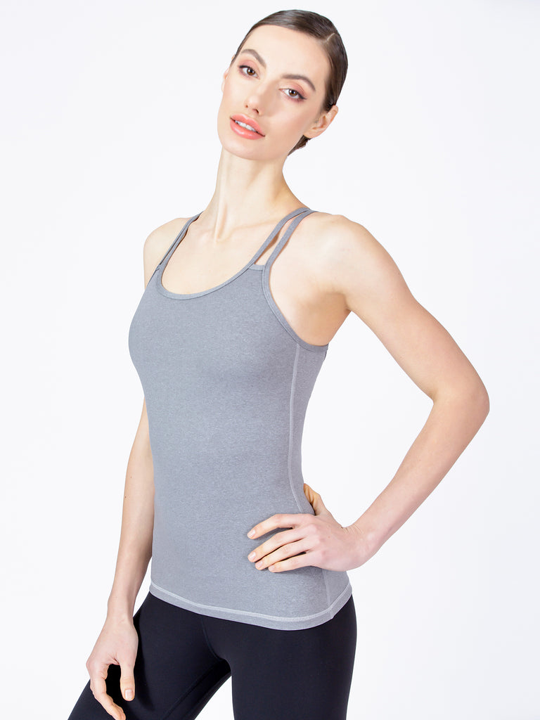 ASANA TANK, LIGHT HEATHER GREY