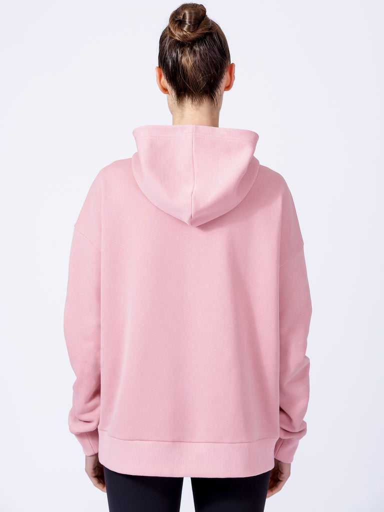 RUCHED RUNWAY HOODIE, PINK