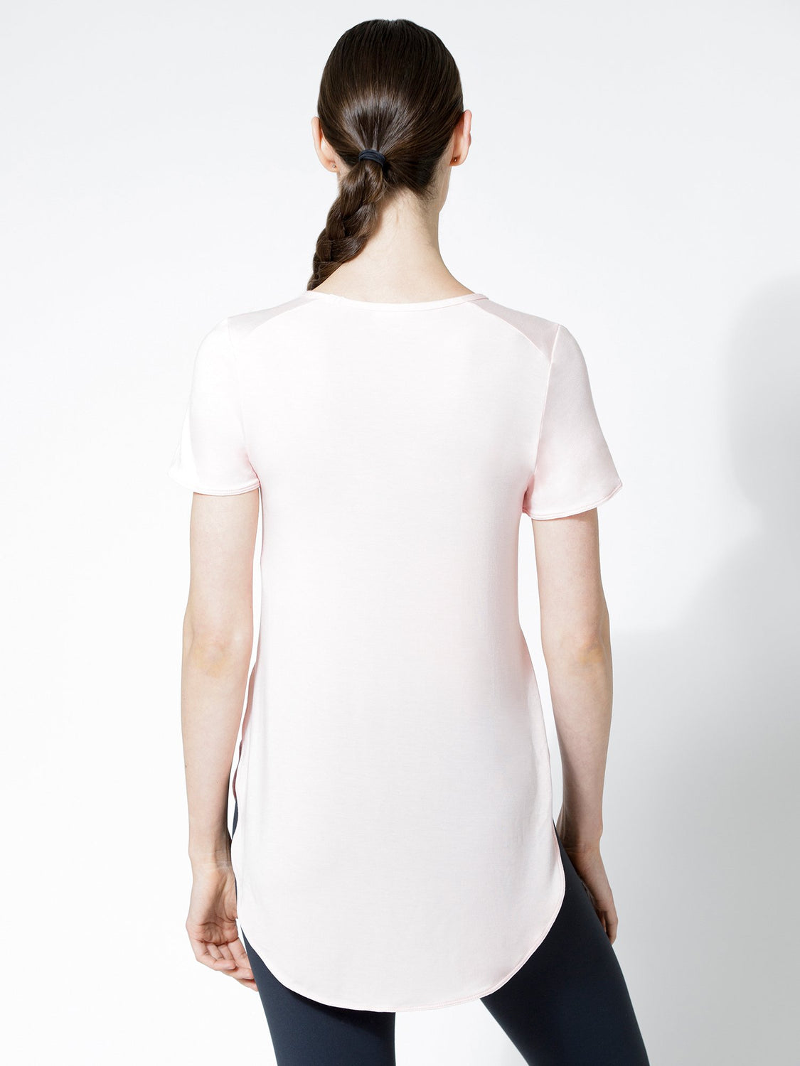 HI LO SIDE SPLIT TEE, BALLET PINK