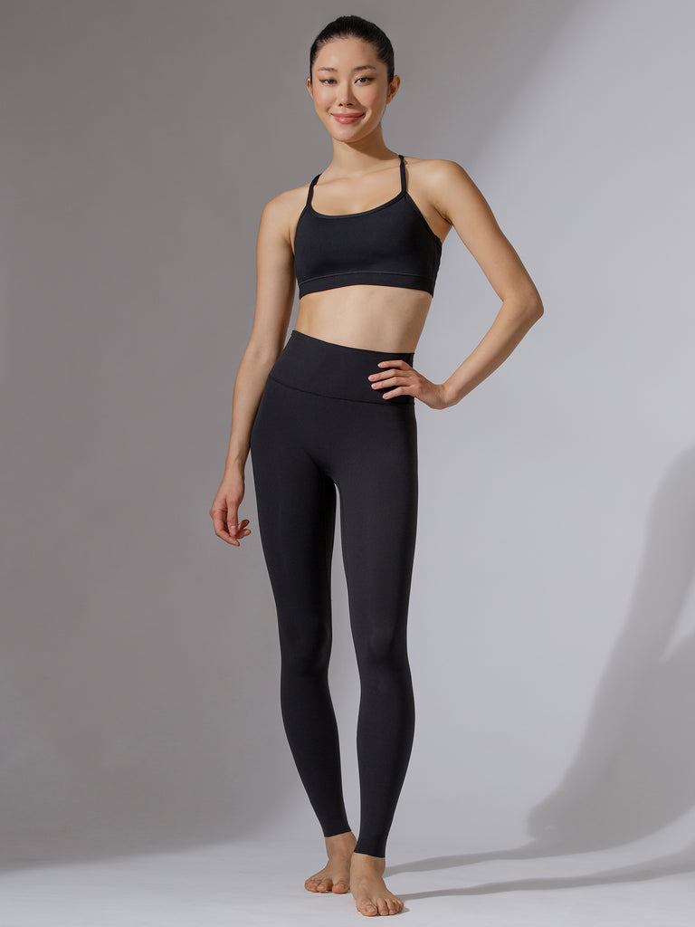 CRESCENT BRA, BLACK/BLACK MESH