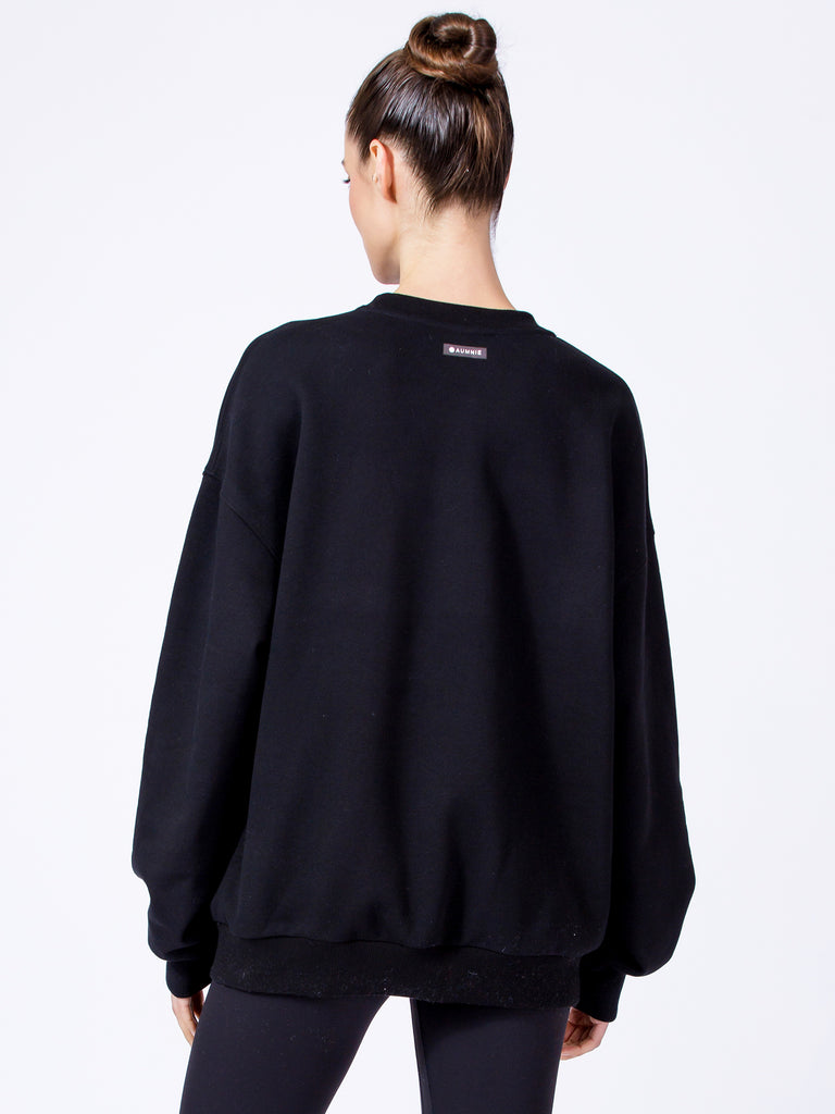 AUMNIE OVERSIZED SWEATSHIRT, BLACK