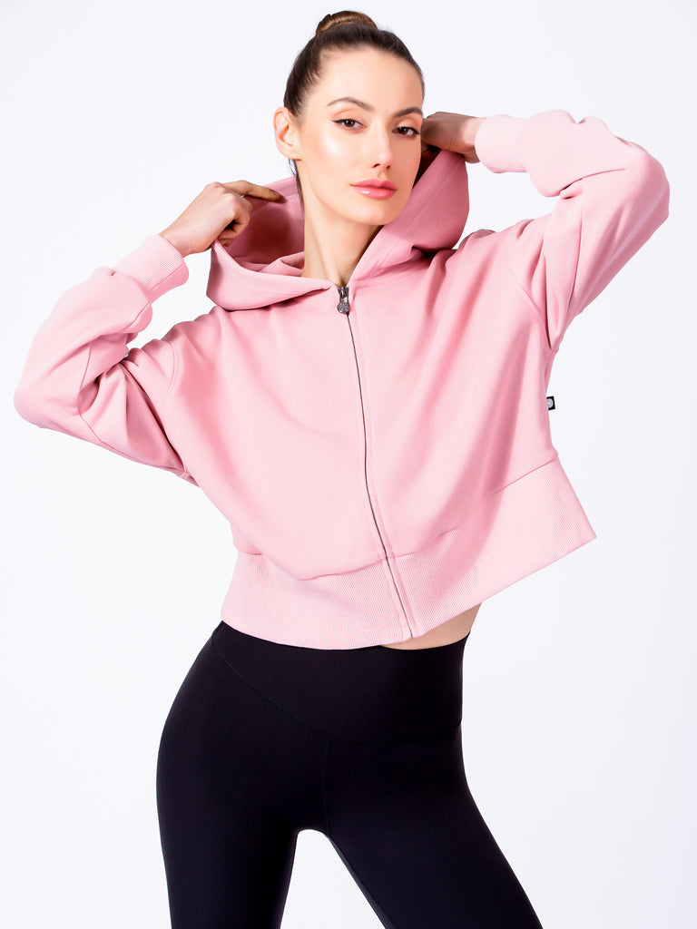 CLASSIC ZIP HOODIE, PINK
