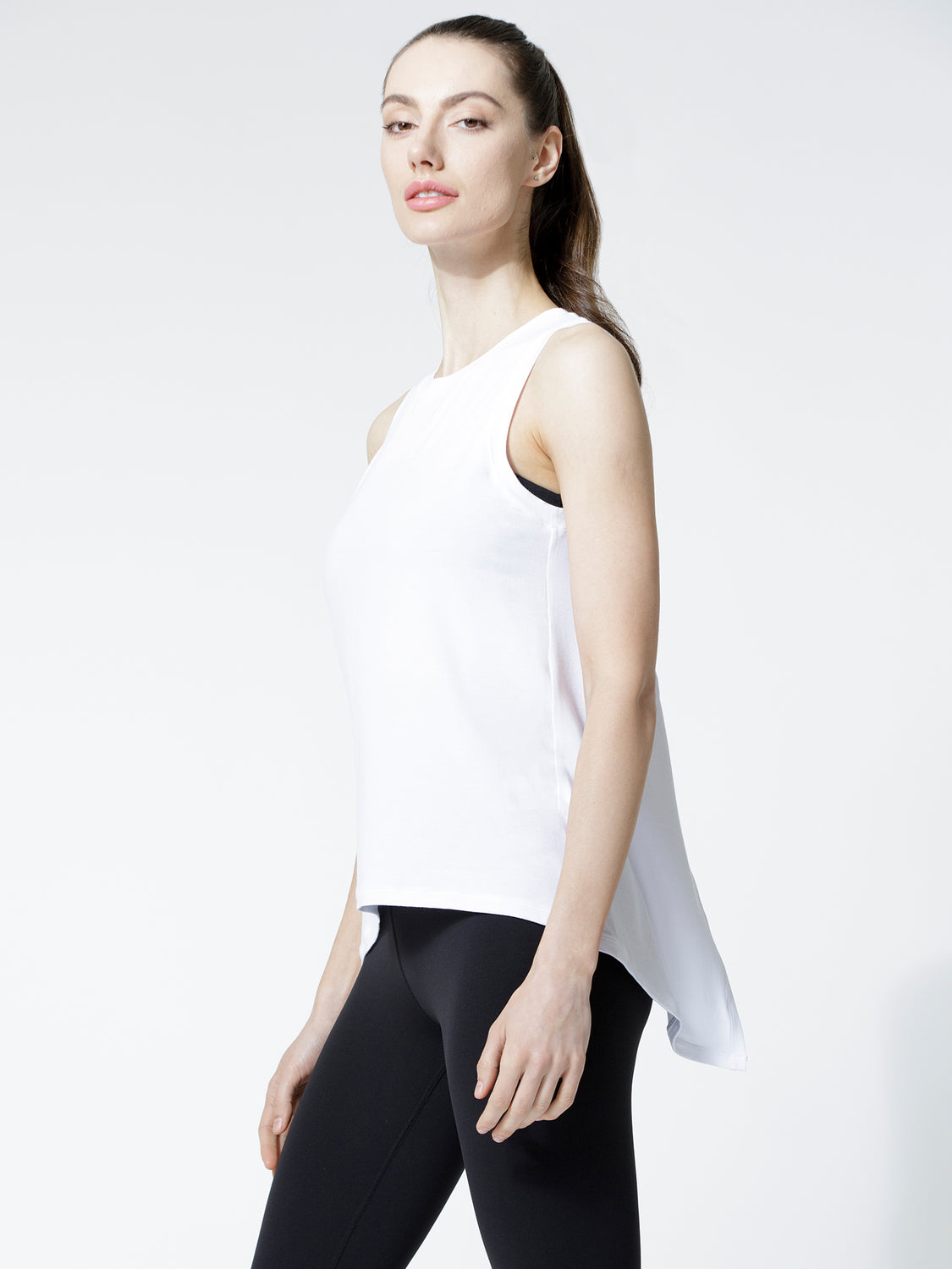 TIE BACK TRAINING TANK, WHITE