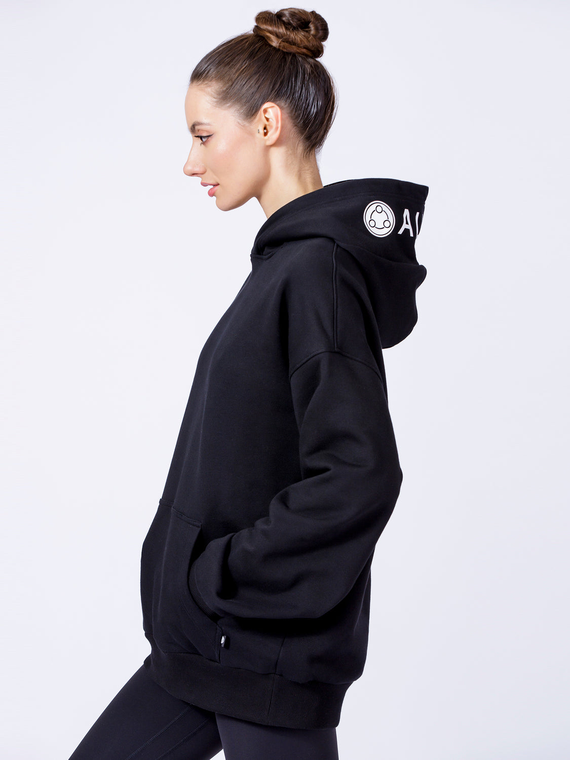 AUMNIE OVERSIZE HOODIE, BLACK