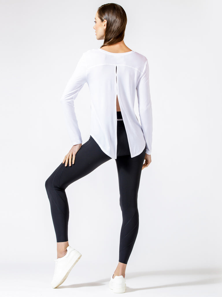 BACK TIE EVERYDAY TEE, WHITE