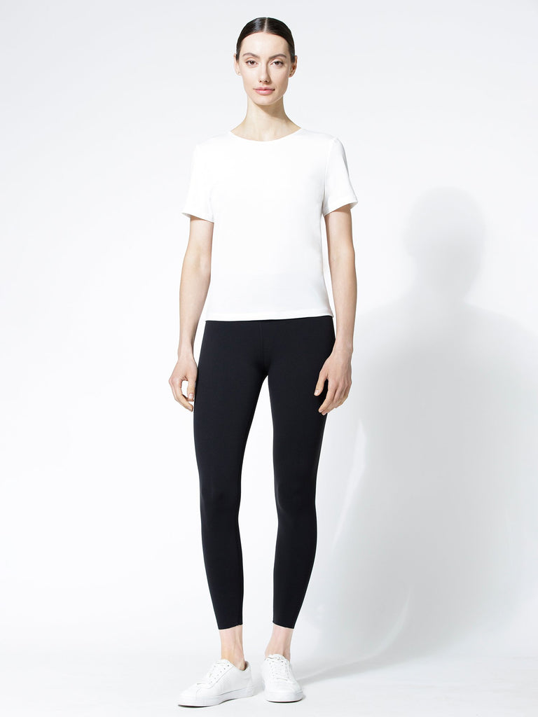 OPEN BACK WRAP TEE, WHITE