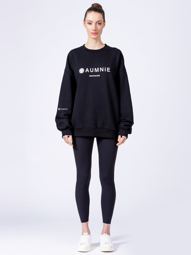 AUMNIE OVERSIZED SWEATSHIRT, BLACK