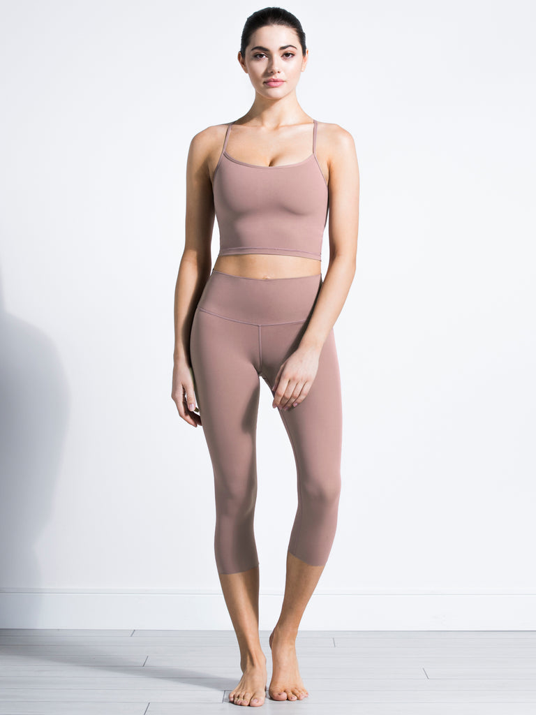 NUDE SHAPE CROPS, ASH MAUVE