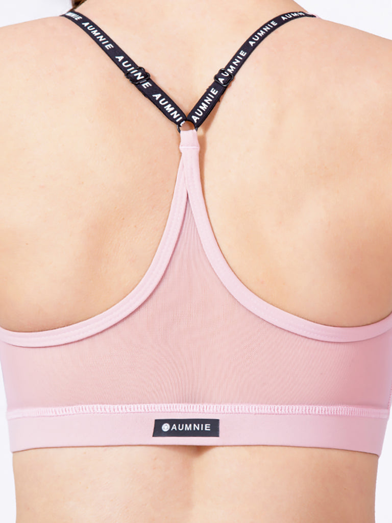 VERTICAL MESH BRA, BLUSH